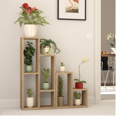 Ραφιέρα - Ανθοστήλη Sule Megapap χρώμα sapphire oak 84x20x89εκ.