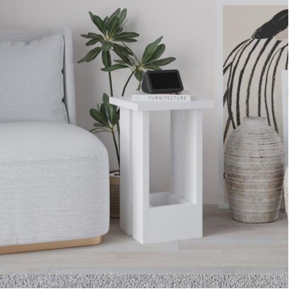 Τραπεζάκι βοηθητικό Tasos Megapap χρώμα λευκό 30x30x50,3εκ.