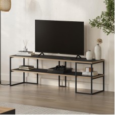 Έπιπλο τηλεόρασης Friday Megapap χρώμα black wood 140x37x45εκ. Έπιπλο τηλεόρασης Friday Megapap χρώμα black wood 140x37x45εκ.