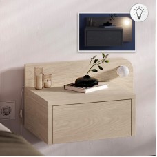 Κομοδίνο επιτοίχιο Dotta Megapap με LED χρώμα light oak 52x33,6x28εκ. Κομοδίνο επιτοίχιο Dotta Megapap με LED χρώμα light oak 52x33,6x28εκ.
