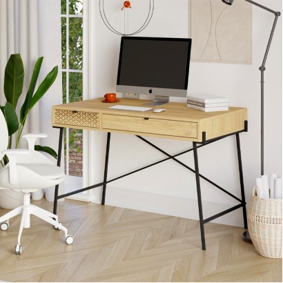 Γραφείο εργασίας Naive Megapap χρώμα sapphire oak 113,4x60x77,5εκ. Γραφείο εργασίας Naive Megapap χρώμα sapphire oak 113,4x60x77,5εκ.