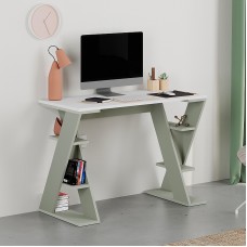 Γραφείο εργασίας Papillon Megapap χρώμα ash green - λευκό 106x50x75εκ Γραφείο εργασίας Papillon Megapap χρώμα ash green - λευκό 106x50x75εκ