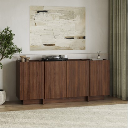 Μπουφές Dorma Megapap χρώμα καρυδί milano 180x45x80,2εκ. Μπουφές Dorma Megapap χρώμα καρυδί milano 180x45x80,2εκ.
