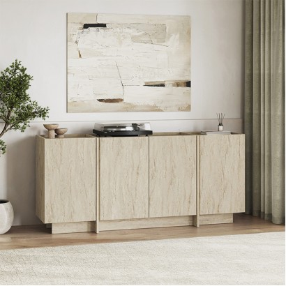 Μπουφές Dorma Megapap χρώμα travertine 180x45x80,2εκ. Μπουφές Dorma Megapap χρώμα travertine 180x45x80,2εκ.