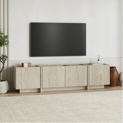 Έπιπλο τηλεόρασης Lowen Megapap χρώμα travertine 180x35x46,2εκ. Έπιπλο τηλεόρασης Lowen Megapap χρώμα travertine 180x35x46,2εκ.