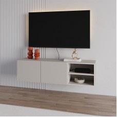 Έπιπλο τηλεόρασης επιτοίχιο Conrad Megapap χρώμα sandstone 140x35x38εκ. Έπιπλο τηλεόρασης επιτοίχιο Conrad Megapap χρώμα sandstone 140x35x38εκ.