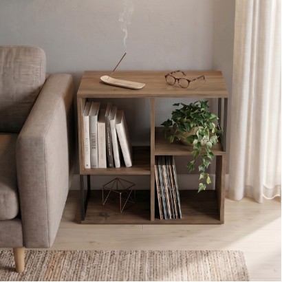 Βιβλιοθήκη Bolton Megapap χρώμα ανοιχτό καρυδί 62x22x62εκ. Βιβλιοθήκη Bolton Megapap χρώμα ανοιχτό καρυδί 62x22x62εκ.