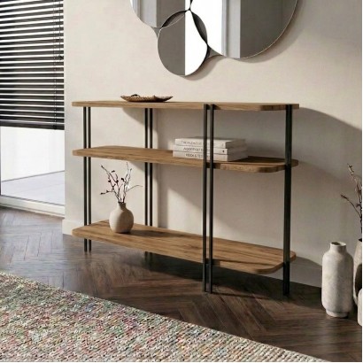 Κονσόλα Notus Megapap χρώμα καρυδί Ud 92x34,5x75εκ. Κονσόλα Notus Megapap χρώμα καρυδί Ud 92x34,5x75εκ.