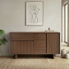 Μπουφές Capri Megapap χρώμα καρυδί milano 146x45x76,5εκ. Μπουφές Capri Megapap χρώμα καρυδί milano 146x45x76,5εκ.