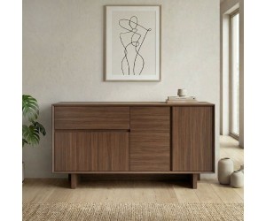 Μπουφές Capri Megapap χρώμα καρυδί milano 146x45x76,5εκ. Μπουφές Capri Megapap χρώμα καρυδί milano 146x45x76,5εκ.