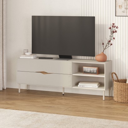 Έπιπλο τηλεόρασης Marquise Megapap χρώμα sandstone 150x35x56εκ. Έπιπλο τηλεόρασης Marquise Megapap χρώμα sandstone 150x35x56εκ.