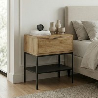 Κομοδίνο Melis Megapap χρώμα καρυδί Ud 45x35x56,4εκ. Κομοδίνο Melis Megapap χρώμα καρυδί Ud 45x35x56,4εκ.