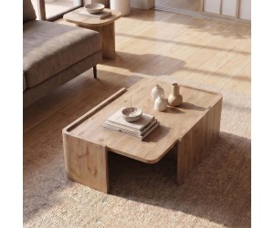 Τραπεζάκι σαλονιού Bora Megapap χρώμα sepet oak 82x52x28,5εκ.