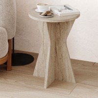 Τραπεζάκι βοηθητικό Lisa Megapap χρώμα travertine Ø40x51,8εκ. Τραπεζάκι βοηθητικό Lisa Megapap χρώμα travertine Ø40x51,8εκ.