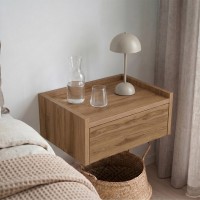 Κομοδίνο επιτοίχιο Brisa Megapap χρώμα καρυδί Ud 42x35x18,2εκ. Κομοδίνο επιτοίχιο Brisa Megapap χρώμα καρυδί Ud 42x35x18,2εκ.