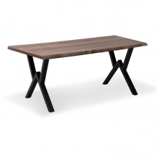 Τραπέζι Walter Megapap Mdf - μεταλλικό χρώμα καρυδί 140x80x75εκ. Τραπέζι Walter Megapap Mdf - μεταλλικό χρώμα καρυδί 140x80x75εκ.