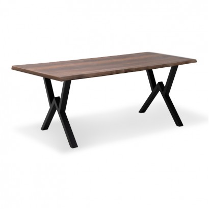 Τραπέζι Walter Megapap Mdf - μεταλλικό χρώμα καρυδί 160x80x75εκ. Τραπέζι Walter Megapap Mdf - μεταλλικό χρώμα καρυδί 160x80x75εκ.