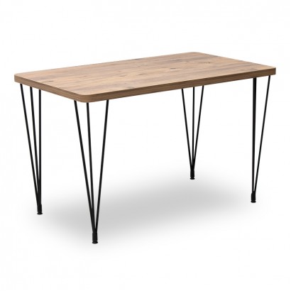 Τραπέζι Roger Megapap Mdf - μεταλλικό χρώμα ακακίας 120x70x75εκ.