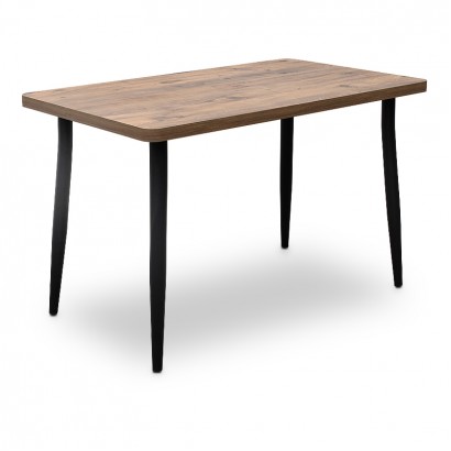 Τραπέζι Levico Megapap Mdf - μεταλλικό χρώμα ακακίας 130x75x75εκ.