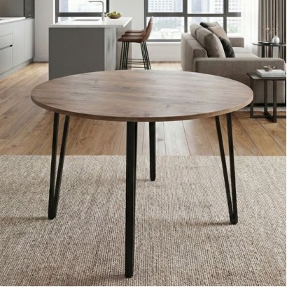 Τραπέζι Zeno Megapap χρώμα ακακίας Ø110x73,5εκ.