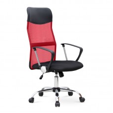 Καρέκλα γραφείου Marco Megapap με ύφασμα Mesh χρώμα κόκκινο - μαύρο 62x59x110/120εκ.