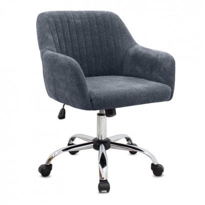 Καρέκλα γραφείου Lana Megapap υφασμάτινη χρώμα ανθρακί 61x61x80/90εκ.