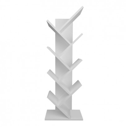 Βιβλιοθήκη Milton Megapap χρώμα λευκό 44x22x121εκ.