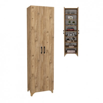 Ντουλάπα - Παπουτσοθήκη Lilly Megapap χρώμα pine oak 49x32x178εκ. Ντουλάπα - Παπουτσοθήκη Lilly Megapap χρώμα pine oak 49x32x178εκ.