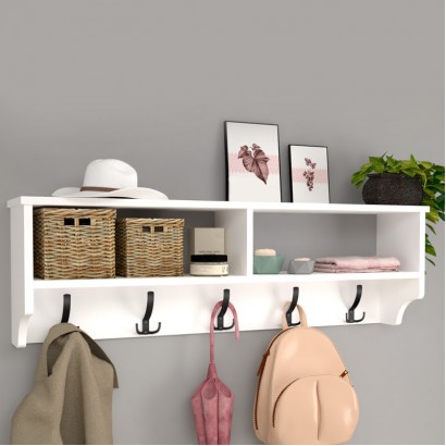 Κρεμάστρα τοίχου Ottila Megapap χρώμα λευκό 120x22x37εκ.