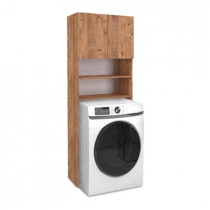 Έπιπλο πλυντηρίου Ramsey Megapap χρώμα pine oak 65x27x190,6εκ.