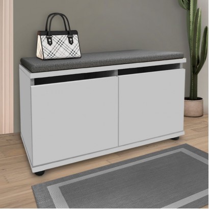 Παπουτσοθήκη Twain Megapap 8 ζευγών χρώμα λευκό 80x35x42εκ.