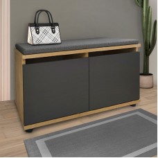 Παπουτσοθήκη Twain Megapap 8 ζευγών χρώμα sapphire oak - ανθρακί 80x35x42εκ. Παπουτσοθήκη Twain Megapap 8 ζευγών χρώμα sapphire oak - ανθρακί 80x35x42εκ.