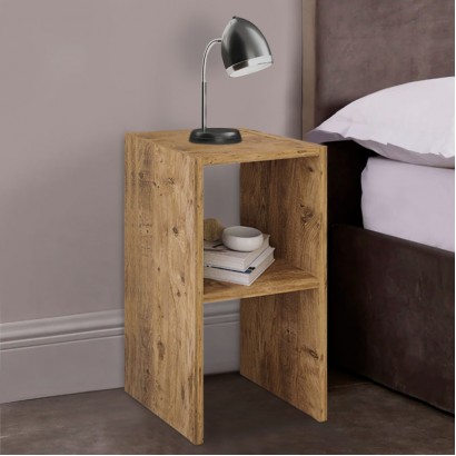 Κομοδίνο - Τραπεζάκι βοηθητικό Tagore Megapap χρώμα pine oak 30x30x60εκ.