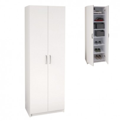 Παπουτσοθήκη Renso Megapap δίφυλλη χρώμα λευκό 59,8x37,8x178,5εκ. Παπουτσοθήκη Renso Megapap δίφυλλη χρώμα λευκό 59,8x37,8x178,5εκ.