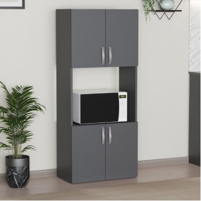 Ντουλάπα κουζίνας Armado Megapap χρώμα ανθρακί 60x32x140εκ. Ντουλάπα κουζίνας Armado Megapap χρώμα ανθρακί 60x32x140εκ.