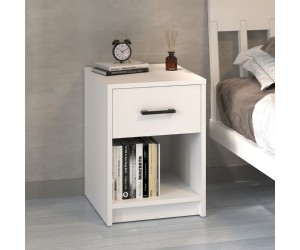Κομοδίνο Scoty Megapap χρώμα λευκό 40,2x35,3x55εκ. Κομοδίνο Scoty Megapap χρώμα λευκό 40,2x35,3x55εκ.