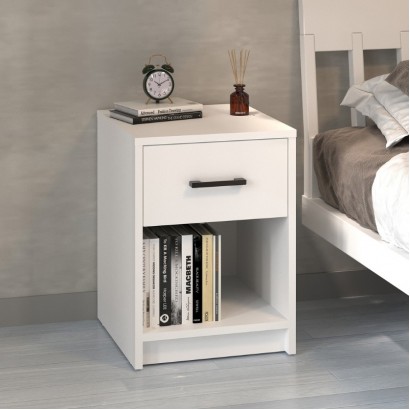 Κομοδίνο Scoty Megapap χρώμα λευκό 40,2x35,3x55εκ. Κομοδίνο Scoty Megapap χρώμα λευκό 40,2x35,3x55εκ.