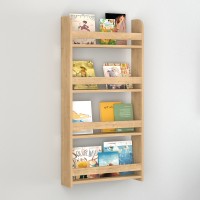 Επιτοίχια βιβλιοθήκη - ραφιέρα Montessori Megapap χρώμα sapphire oak 60x15x120εκ.