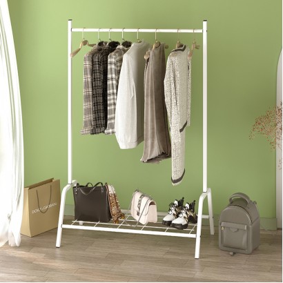 Επιδαπέδια κρεμάστρα Selman Megapap μεταλλική χρώμα λευκό 87,6x36x136εκ.