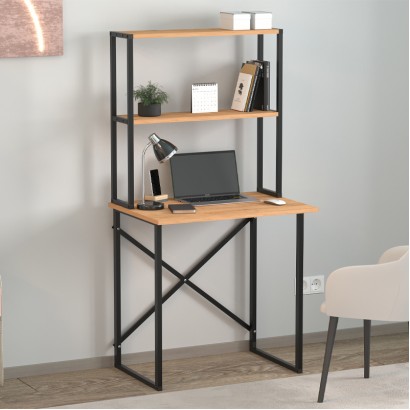 Γραφείο εργασίας Pope Megapap χρώμα pine oak 73x52x146εκ.