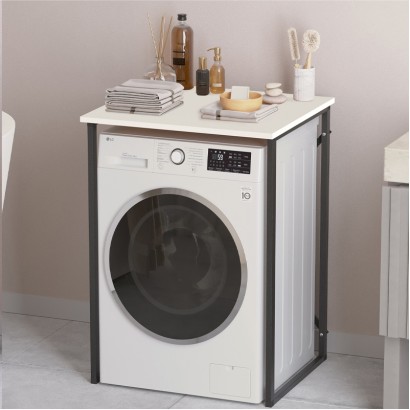 Έπιπλο πλυντηρίου Doyle Megapap χρώμα λευκό 67x60x92,8εκ. Έπιπλο πλυντηρίου Doyle Megapap χρώμα λευκό 67x60x92,8εκ.