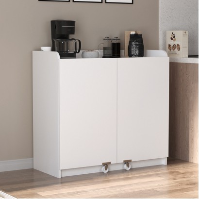 Ντουλάπι κουζίνας - μπάνιου Altay I Megapap χρώμα λευκό 97,8x44,1x91,5εκ.