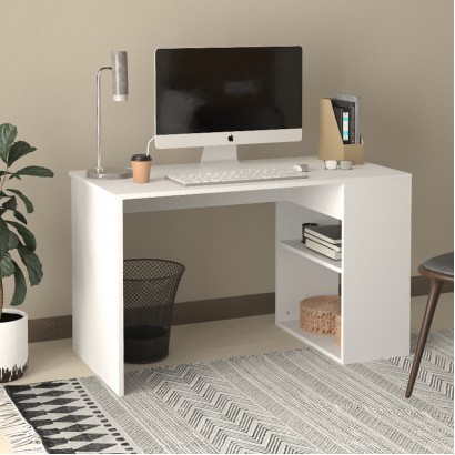 Γραφείο εργασίας Smyrna Megapap χρώμα λευκό 120x60x74,4εκ.