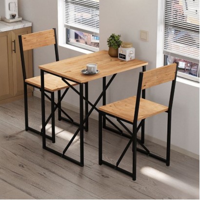 Τραπεζαρία Maysa Megapap Σετ 3 τμχ χρώμα pine oak 72,5x52,5x71,8εκ. Τραπεζαρία Maysa Megapap Σετ 3 τμχ χρώμα pine oak 72,5x52,5x71,8εκ.