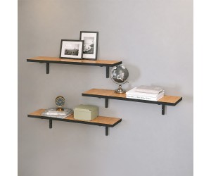 Ραφιέρα τοίχου Versa Megapap 3 τεμαχίων χρώμα pine oak 80x19x17εκ.