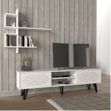 Σύνθεση τηλεόρασης Salerno Megapap χρώμα λευκό 180x35x51εκ. Σύνθεση τηλεόρασης Salerno Megapap χρώμα λευκό 180x35x51εκ.