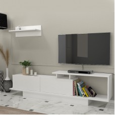 Έπιπλο τηλεόρασης Novara Megapap χρώμα λευκό 180x29,6x45εκ. Έπιπλο τηλεόρασης Novara Megapap χρώμα λευκό 180x29,6x45εκ.