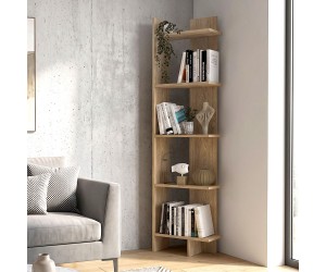 Βιβλιοθήκη Perla Megapap χρώμα sepet oak 48x22x170εκ. Βιβλιοθήκη Perla Megapap χρώμα sepet oak 48x22x170εκ.