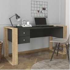 Γραφείο εργασίας Fernando Megapap χρώμα ανθρακί - sapphire oak 158,4x60x72,2εκ. Γραφείο εργασίας Fernando Megapap χρώμα ανθρακί - sapphire oak 158,4x60x72,2εκ.