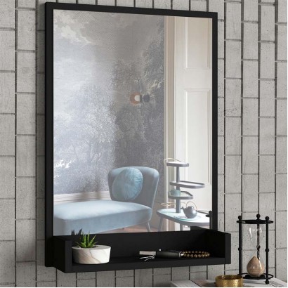 Καθρέπτης μπάνιου Costa Μegapap χρώμα μαύρο 45x12x75εκ. Καθρέπτης μπάνιου Costa Μegapap χρώμα μαύρο 45x12x75εκ.